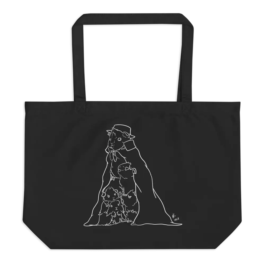 Five Guinea Pigs in a Trenchcoat Outline Tote product image (1)