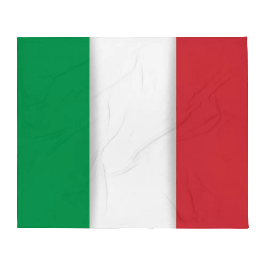 Green White Red Flag Colored Throw Blanket product image (2)