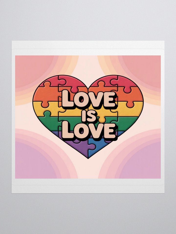 Exclusive "Love is Love" Rainbow Pride Sticker by TDS Music - Celebrate Inclusivity product image (1)