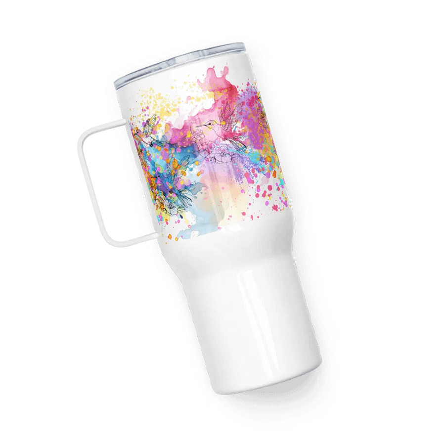 watercolor hummingbird design travel mug for arty moms daughters friends product image (5)