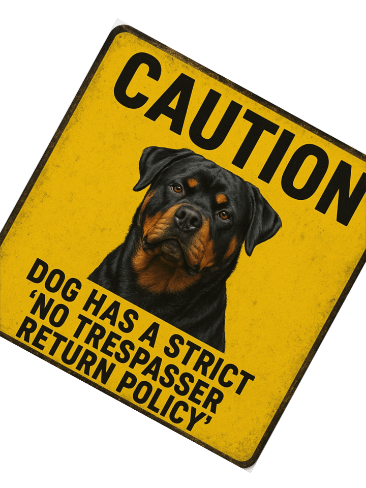 Caution: No Trespasser Rottweiler Sticker product image (4)