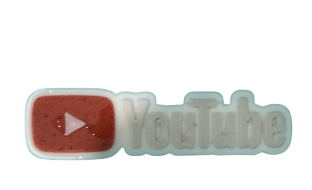 Mini YouTube Logo - Lightweight and Small - White and Red Marble product image (3)