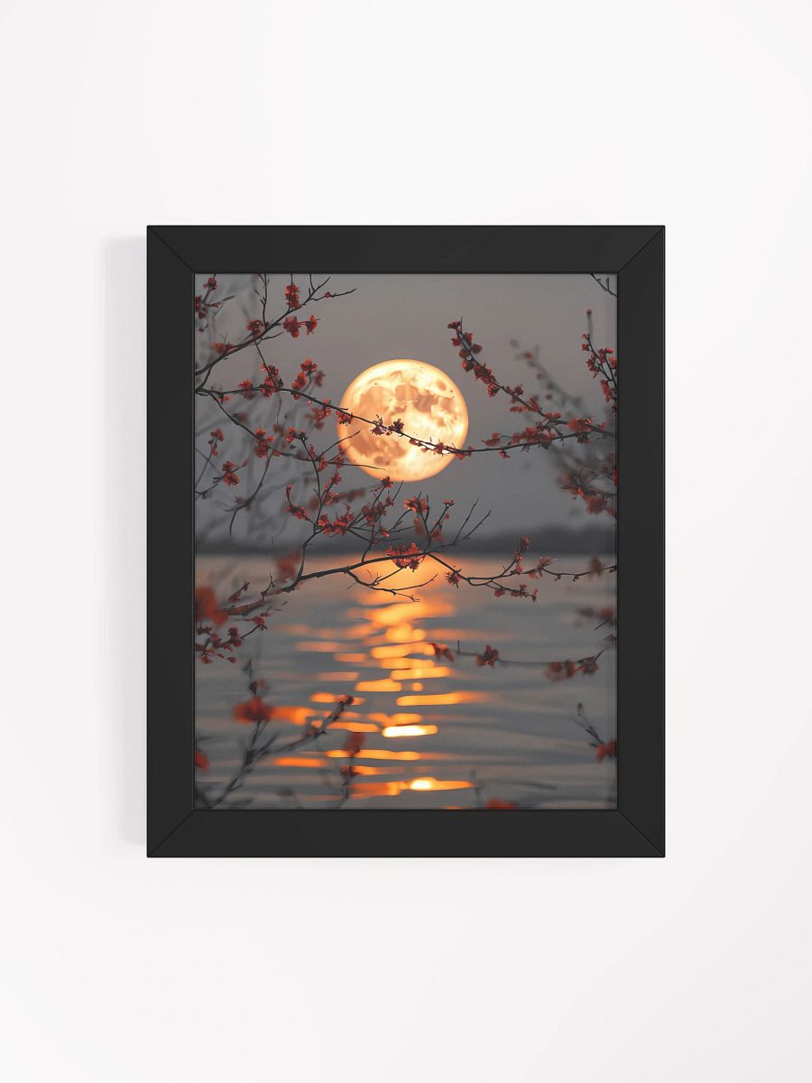 Moonlit Blossom Reflection Framed Poster product image (5)