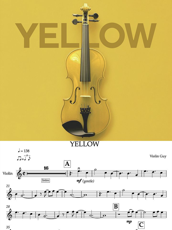 YELLOW - Sheet Music product image (1)
