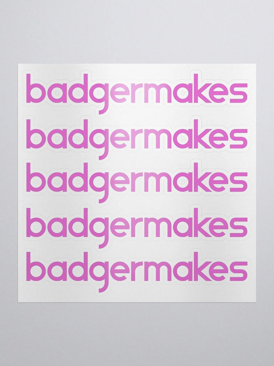 BadgerMakes Type - 4 Stickers product image (1)