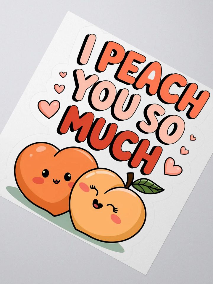 I Peach You So Much Valentines Stickers product image (2)