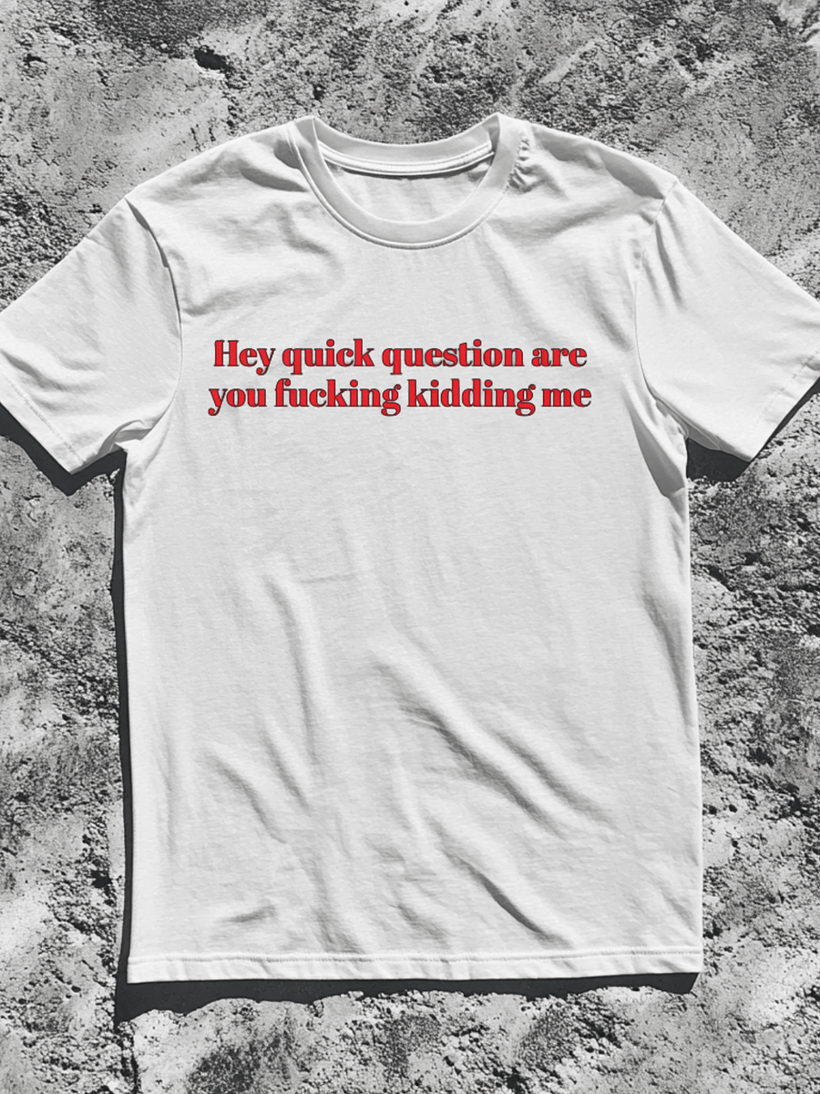 Hey Quick Question, Are You Fucking Kidding Me Shirt product image (1)