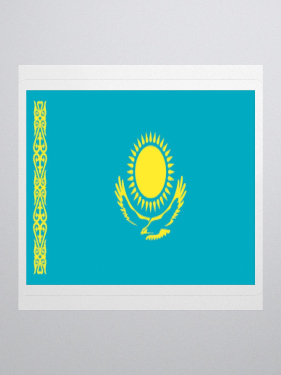 Kazakhstan Flag Sticker | Sun and Eagle Design | Durable Vinyl | 3 Sizes product image (2)