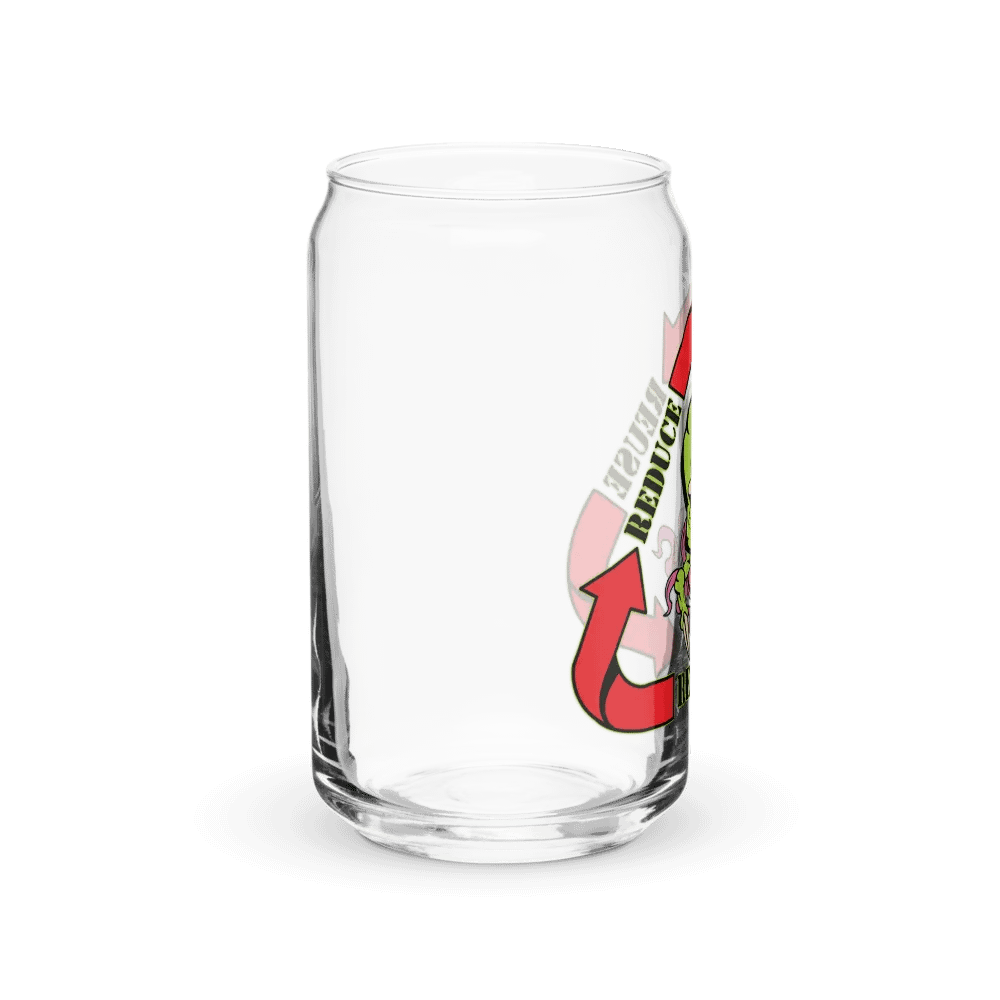 Biomass Reduce-Reuse-Recycle Can Shaped Glass product image (8)