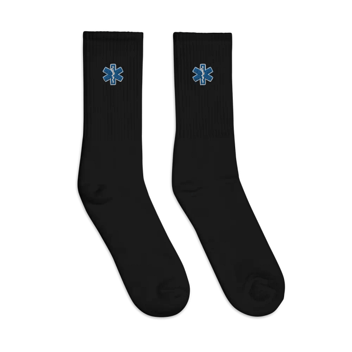"Star of Life" Embroidered Crew Socks product image (1)