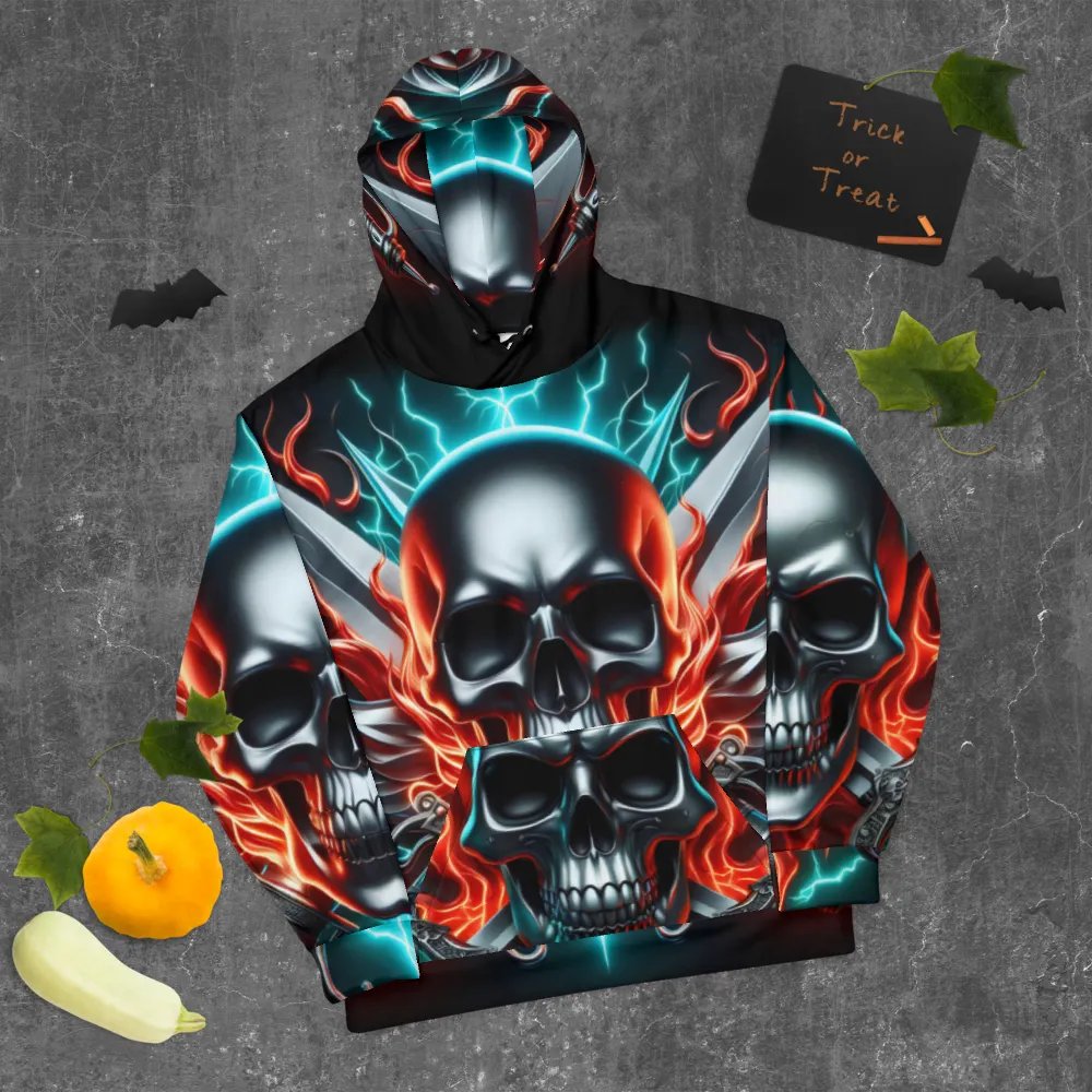 Blazing Skull - Unisex Skull Hoodie #37 product image (9)