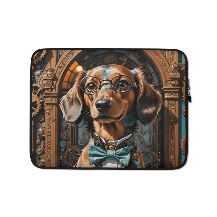 Steampunk Dachshund Laptop Sleeve product image (1)