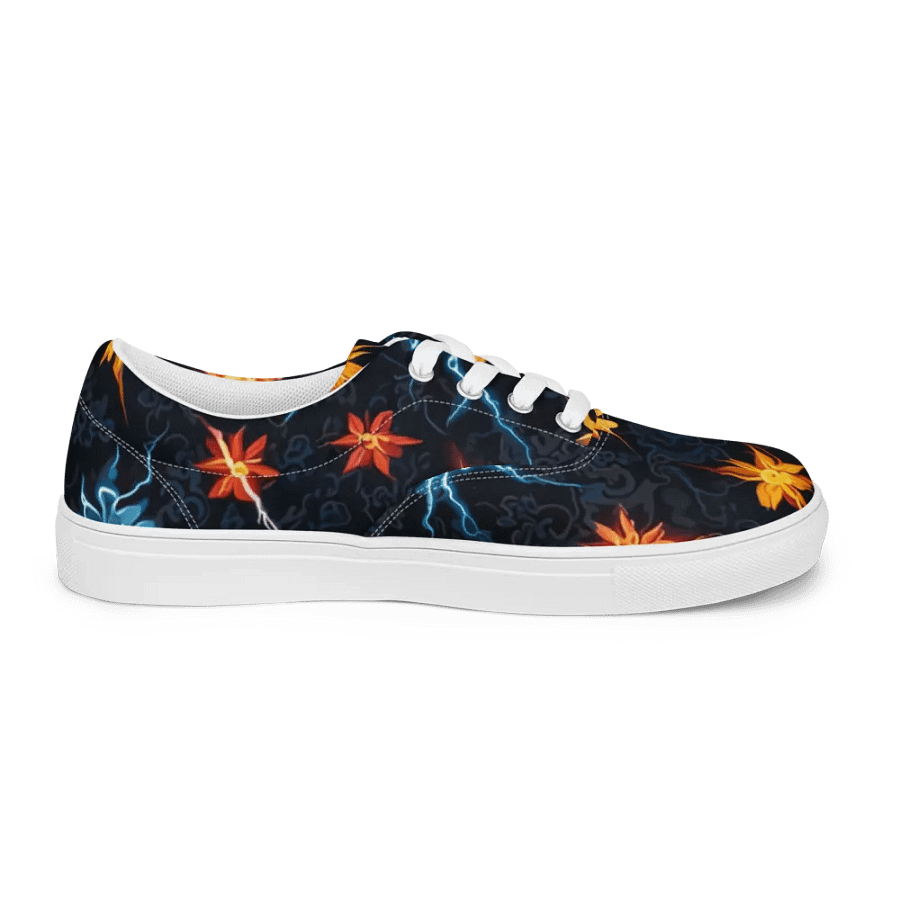 Electric Bloom Lace-Up canvas Shoes product image (7)