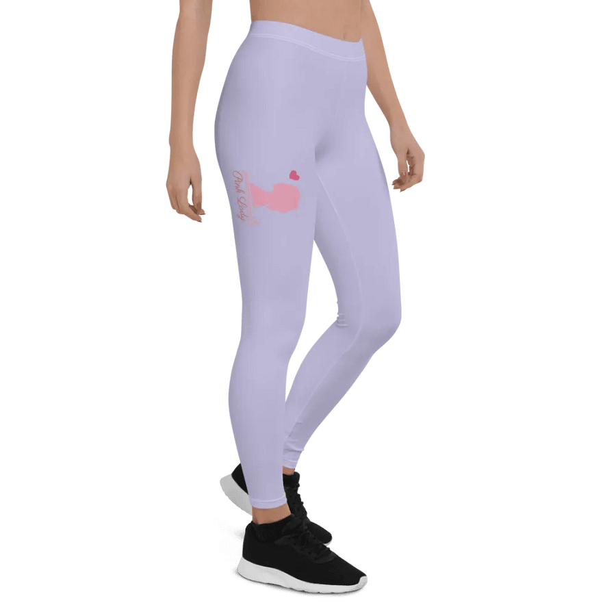 Backfilled lite purple colour with Pink Lady design -All-Over Print Leggings product image (7)