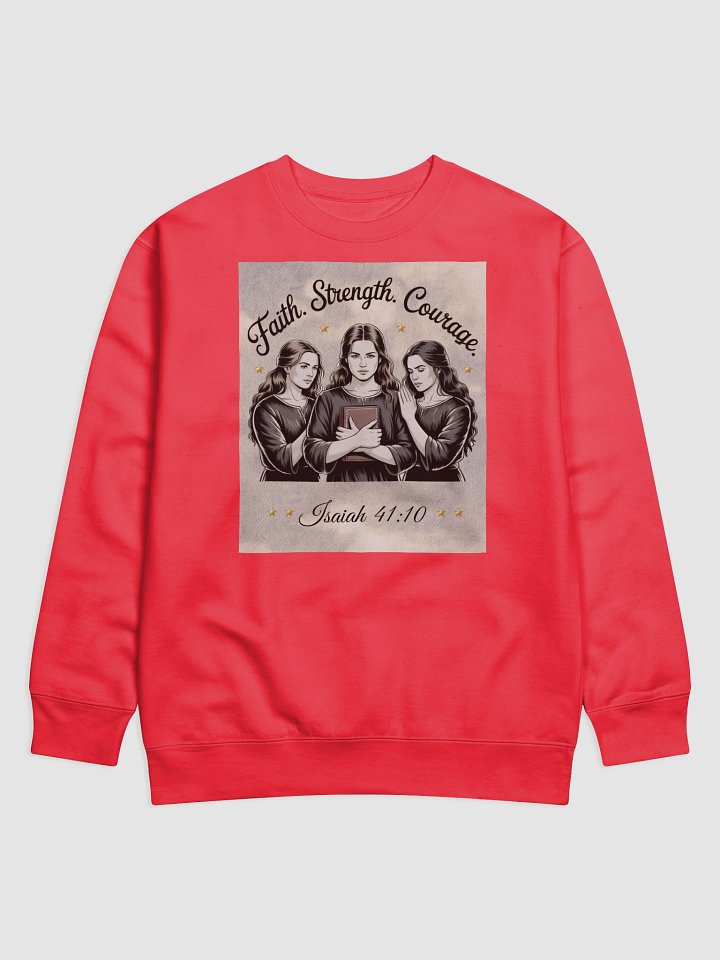 Faith Strength Courage Christian Women's Heritage Sweatshirt product image (17)