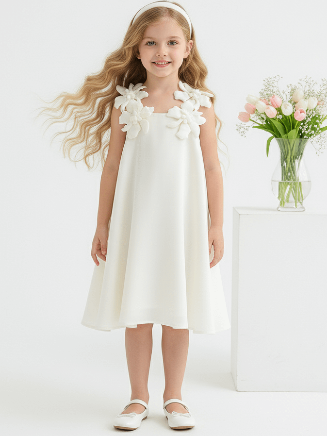 Ivory Blossom Shoulder Dress product image (1)