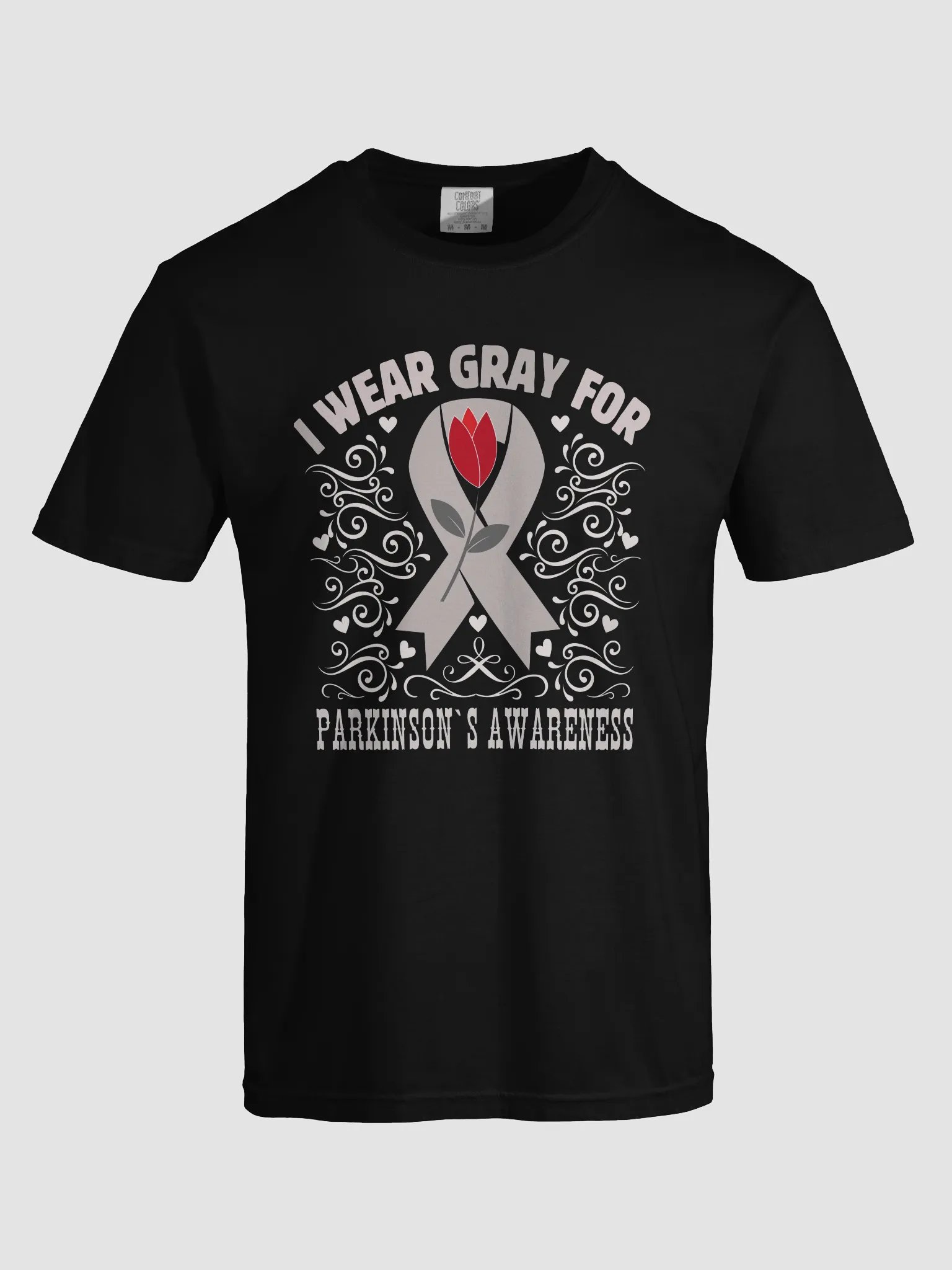 I Wear Gray For Parkinson Awareness, Flourish Comfort Colors T-shirt product image (4)