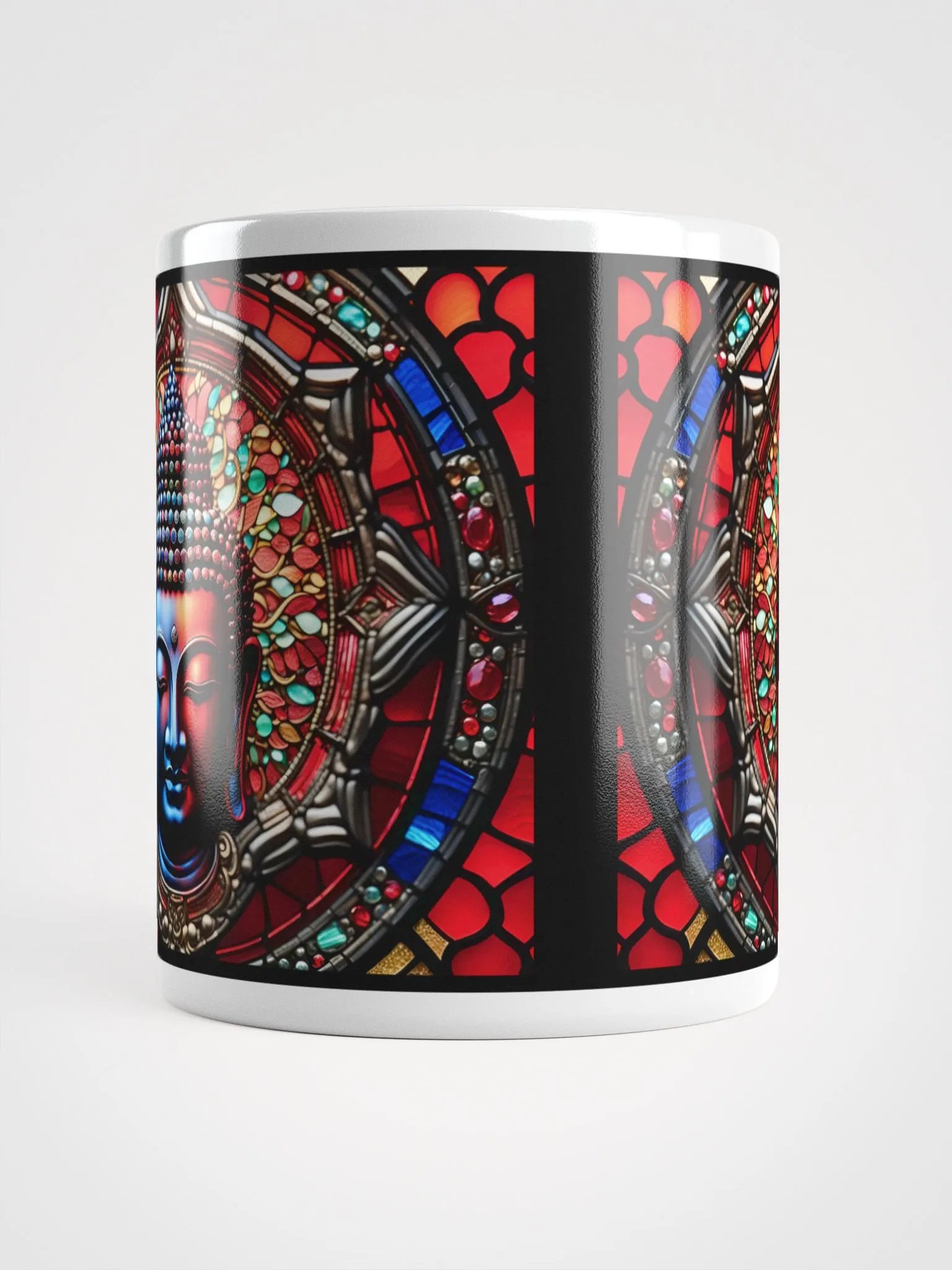 #002 Yin Yang Buddha Stained Glass Mug product image (13)