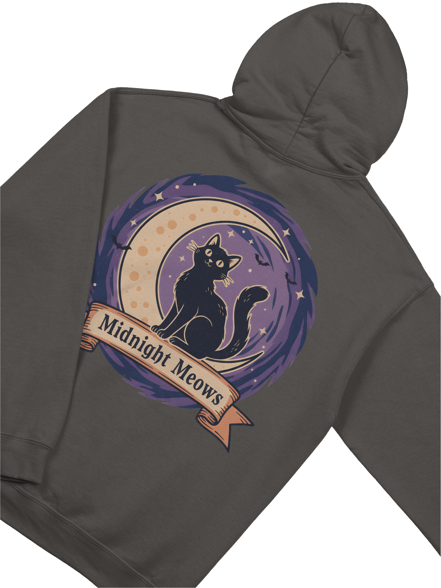 Midnight Meows Halloween Hoodie – Black Cat & Moon Sweatshirt for Spooky Season Outfits product image (42)
