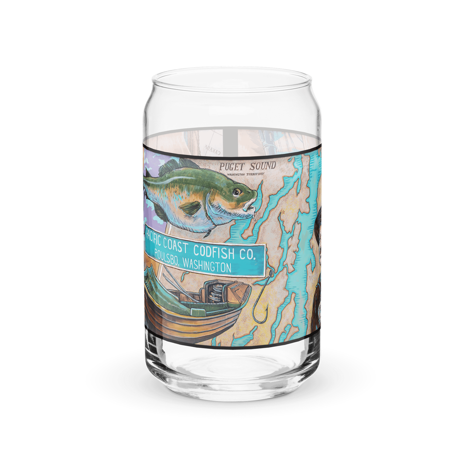 Poulsbo Maritime Glass Can product image (2)