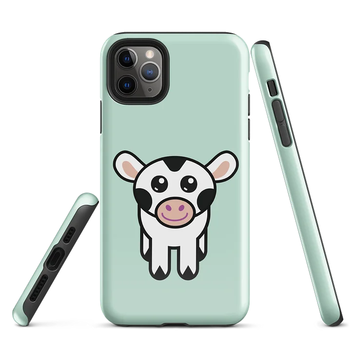 Calfee the Friendly Cow iPhone case - light green product image (5)