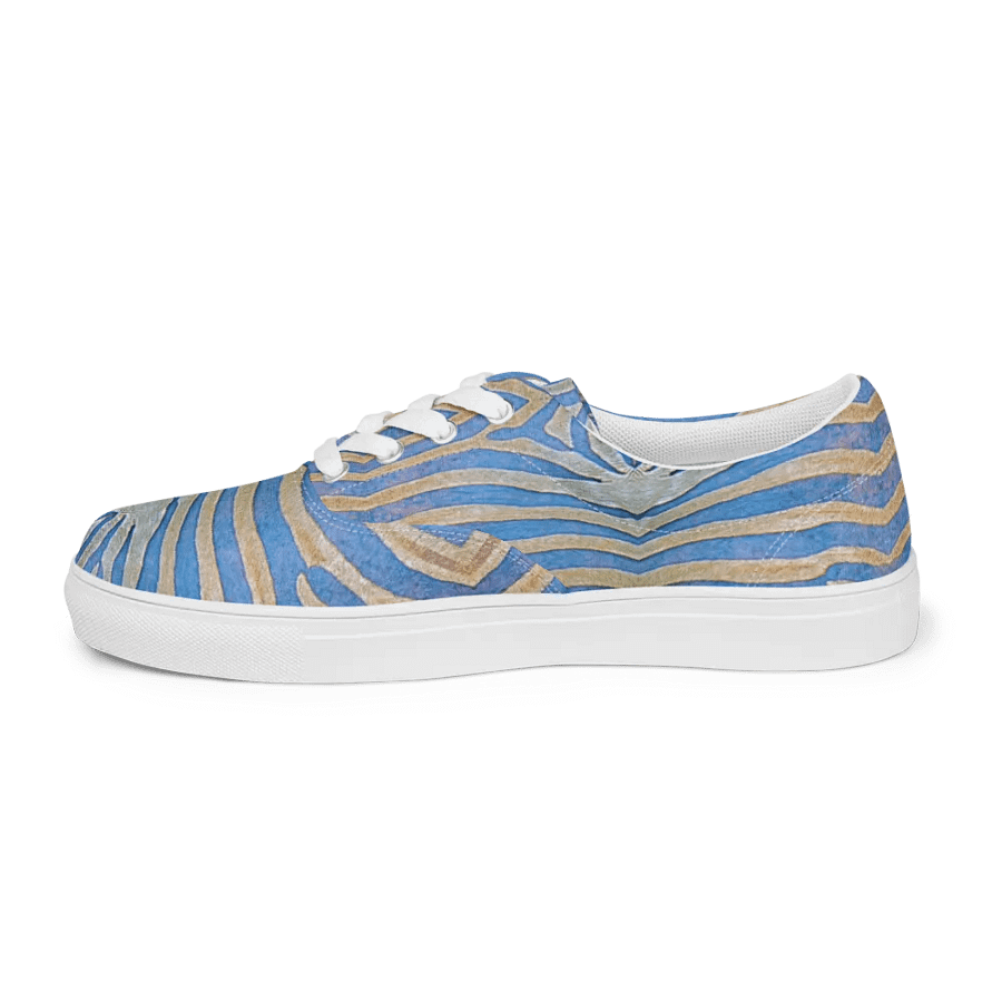 Zebra stripes in dove blue Canvas Shoes product image (4)