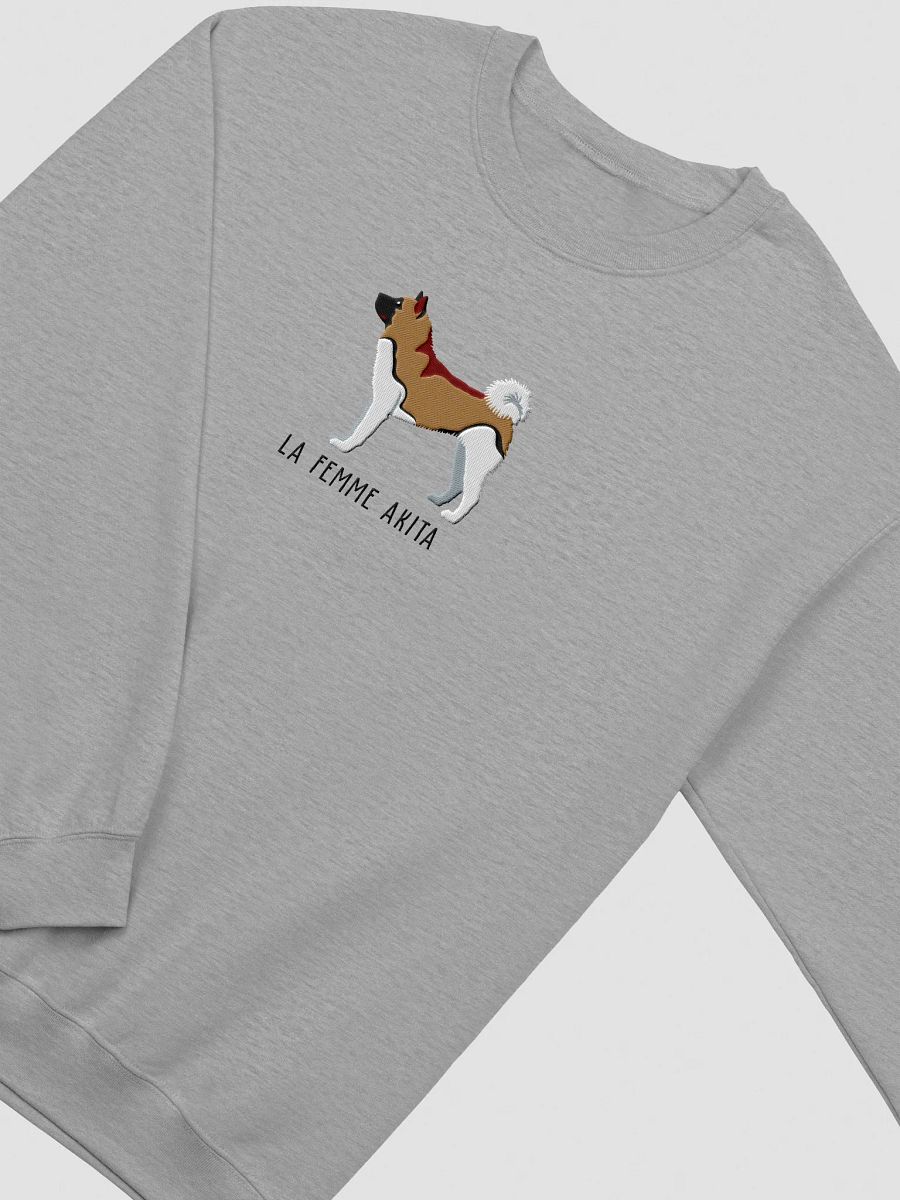 La Femme Akita Sweatshirt (Embroidered) of an American Akita product image (12)