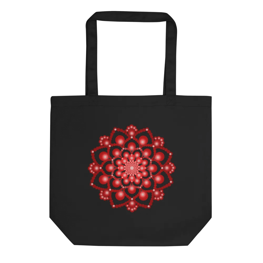 Red Dot Mandala Eco-Friendly Organic Tote Bag product image (9)
