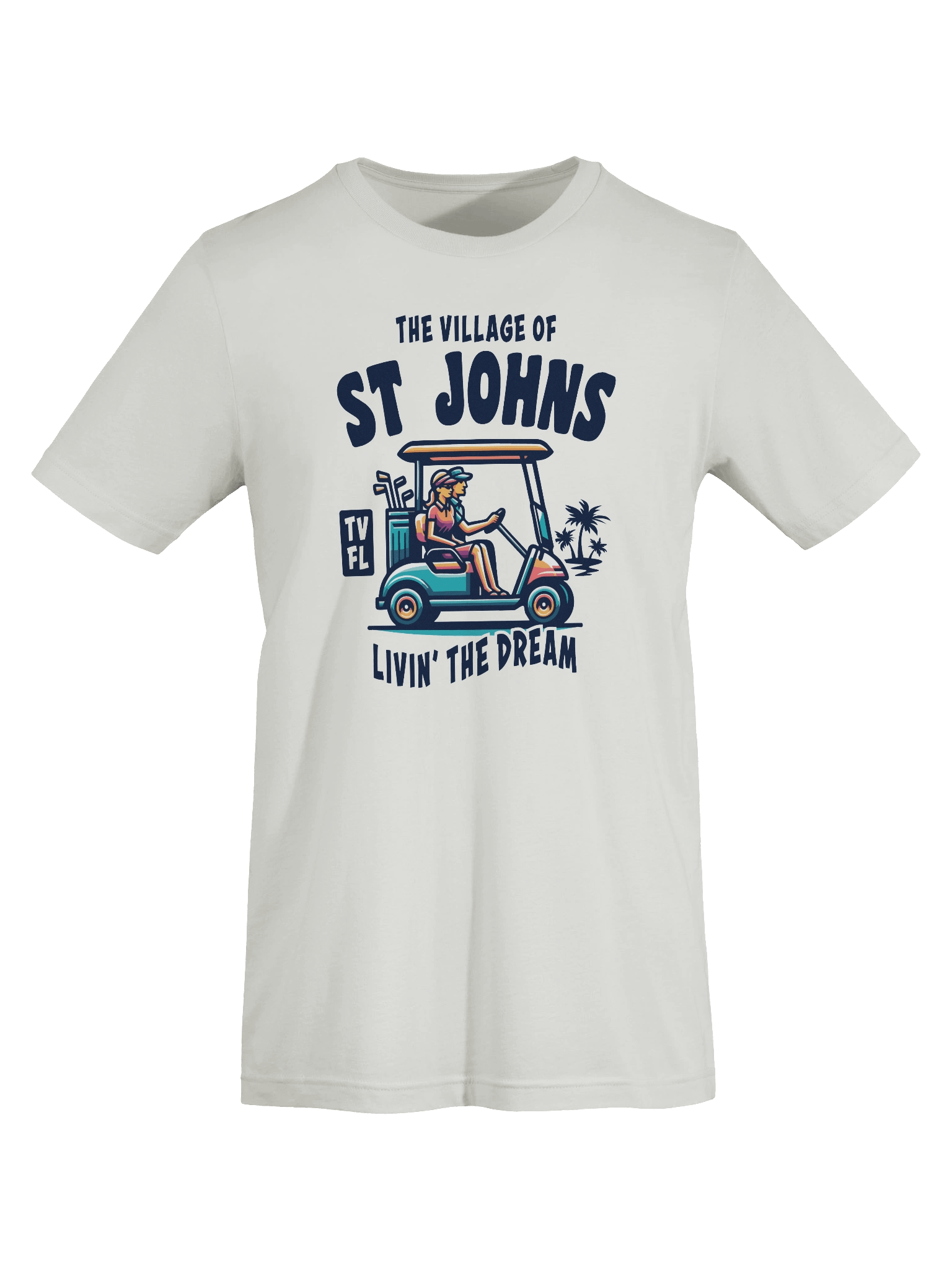 The Village of St Johns TV FL Golf Cart Design T-Shirt product image (57)