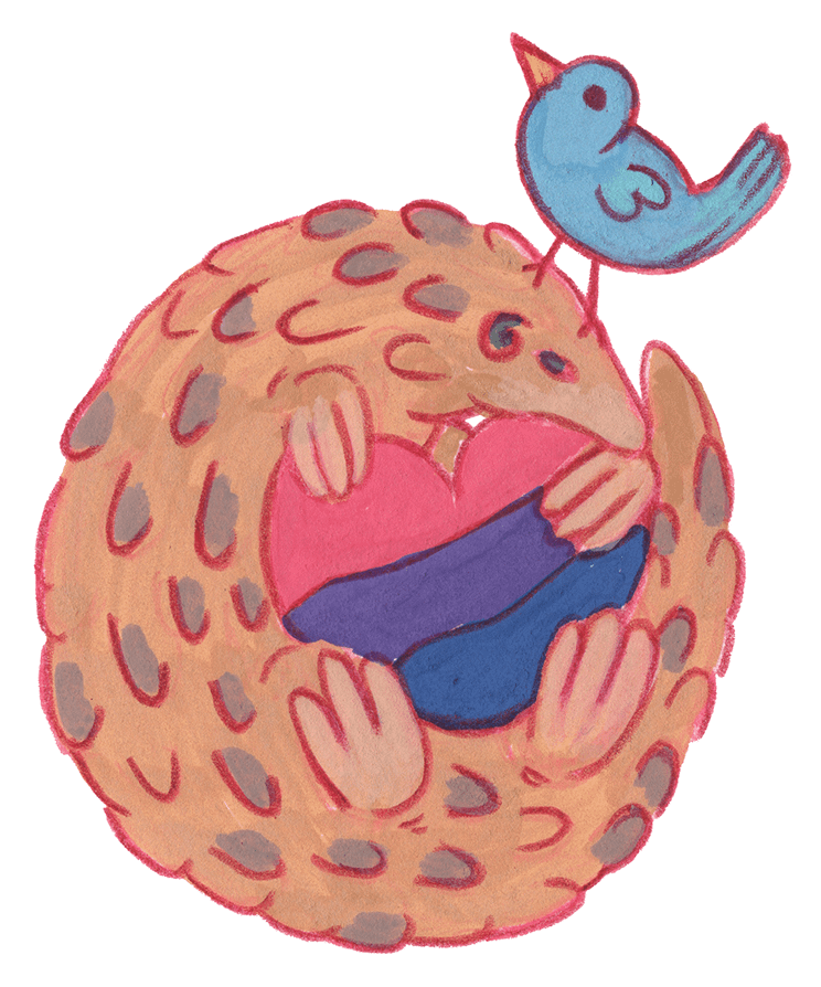 sticker : bi pangolin (dono) product image (1)