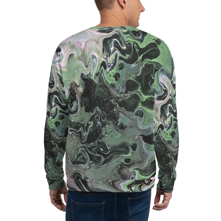 Metallic Green Fluid Acrylic Sweatshirt product image (2)