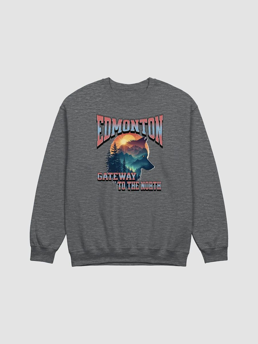 Edmonton Gateway To The North Wolf Air-Spun Classic Crewneck product image (3)