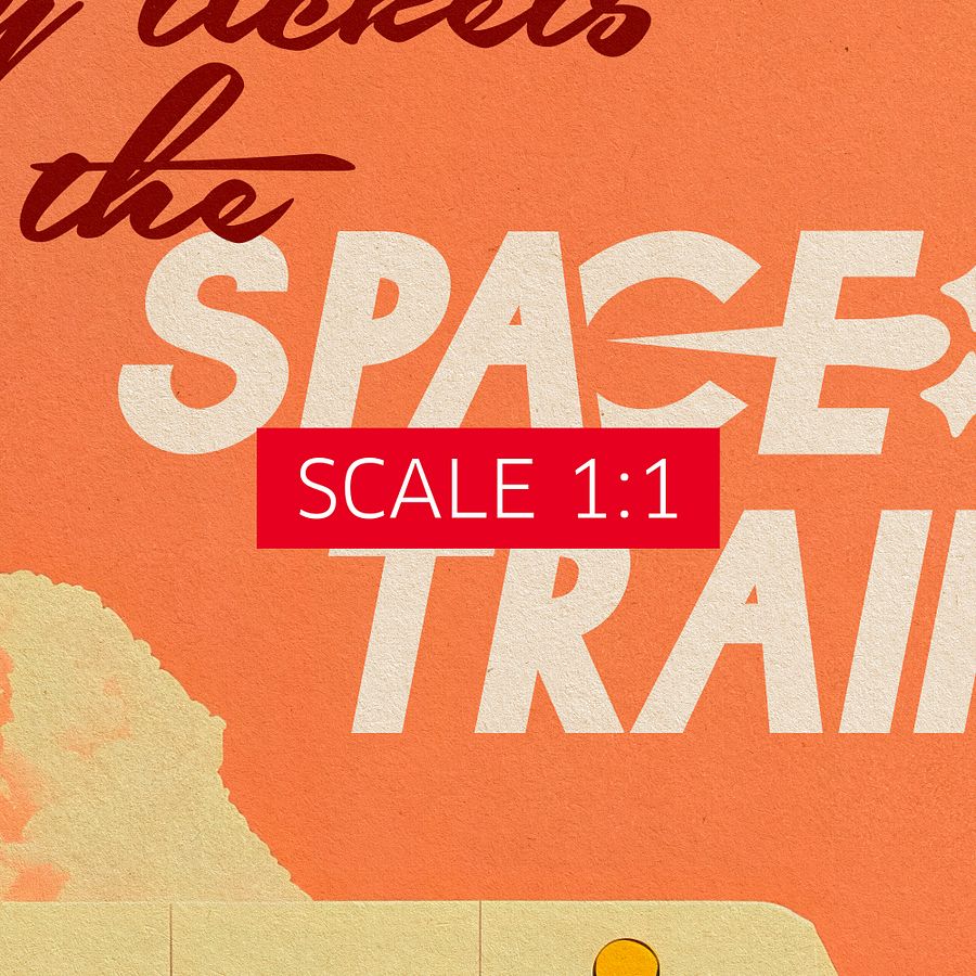 Buy ticket for the Space Train — Vintage space poster, retro space art, propaganda poster, retrofuturism art, retro sci-fi print product image (5)