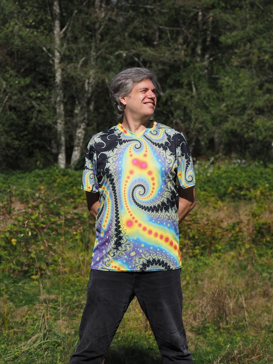 Fractal Bike Rave Jersey - Fluorescent Nebula product image (2)