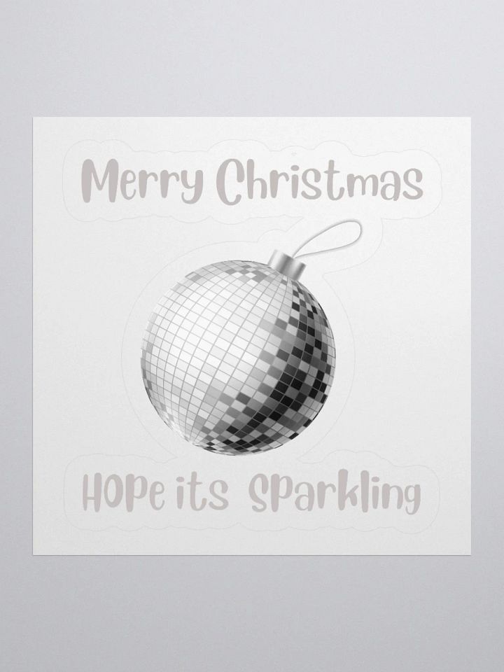 Sparkling Christmas Mirrorball Sticker - Silver product image (3)