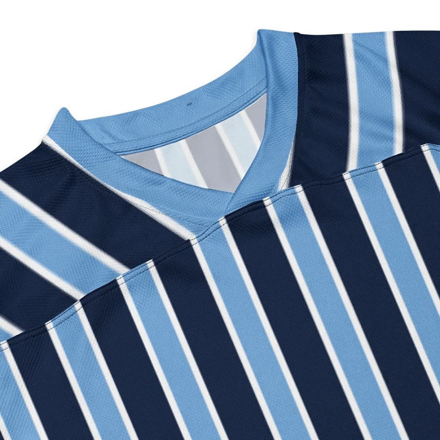 Blue Stripe Eco-Friendly Hockey Fan Jersey product image (7)