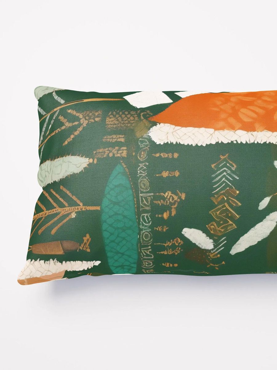 Bohemian Pillow, Rustic Design, Forest Green Geometric Patterns, Eclectic Home Decor product image (5)