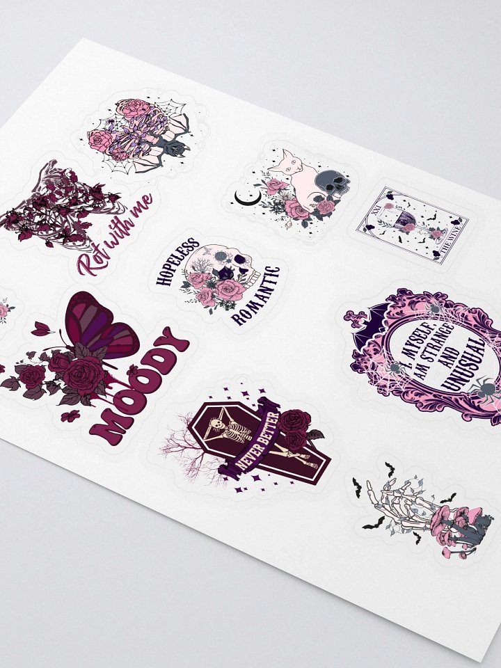 Moody Gothic Kiss Cut Sticker Sheet product image (2)