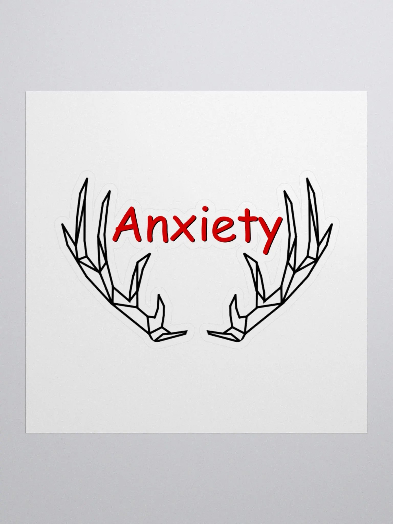 Anxiety sticker - Black & Red product image (1)