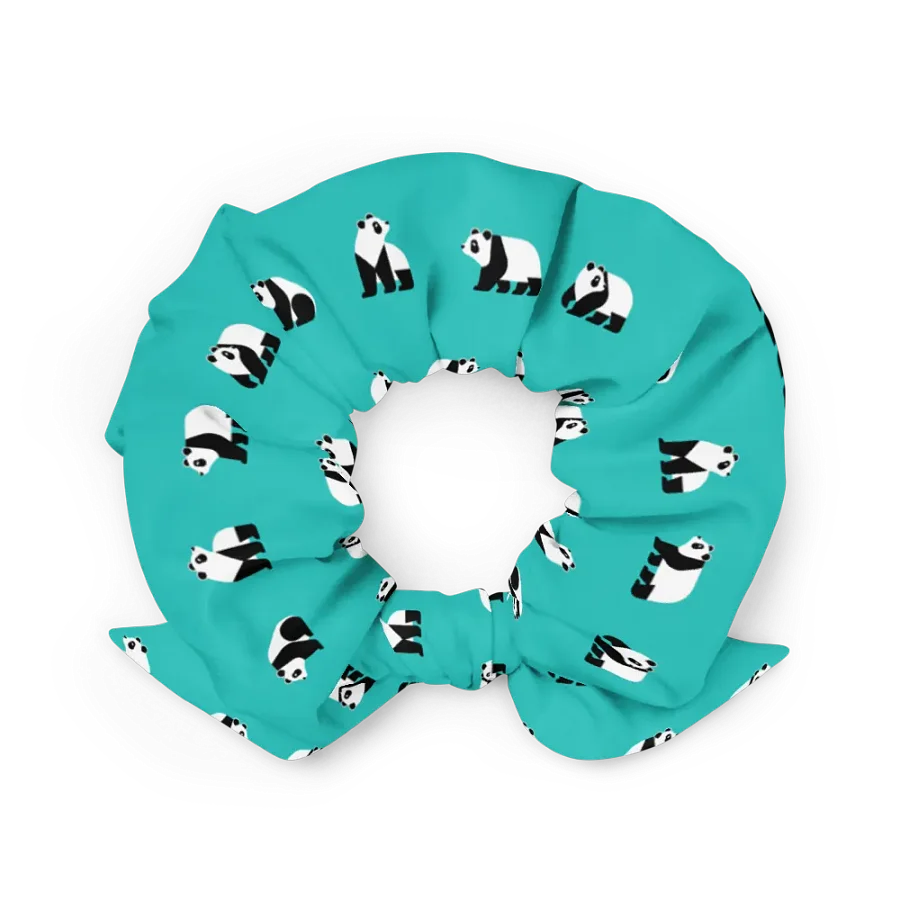 Pandas Are Here Scrunchie (Teal) Image 1
