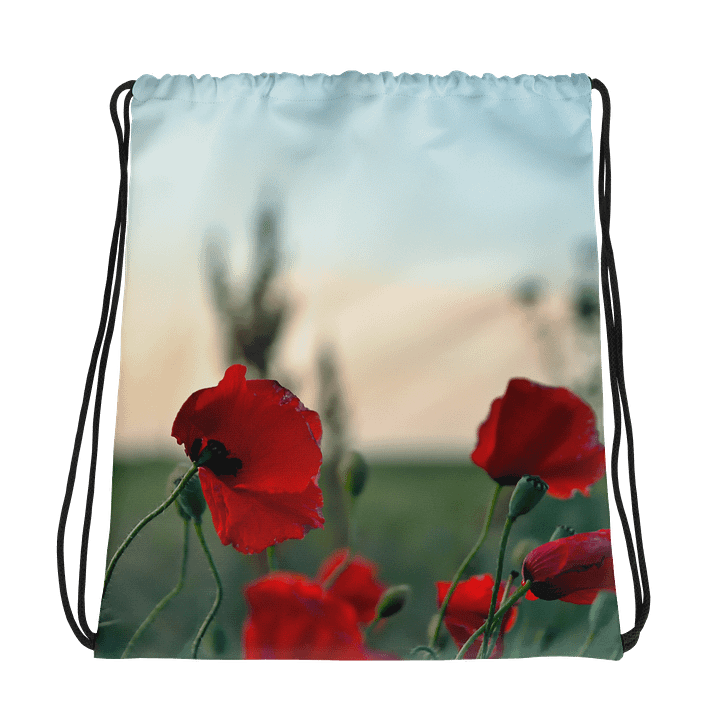 Rucksackbeutel mit Kordelzug - Mohnblüten product image (1)