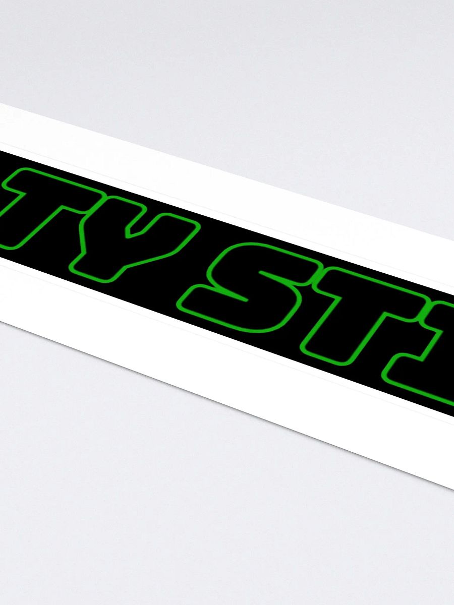 Salty Sticks Sticker (Green on Black) product image (4)