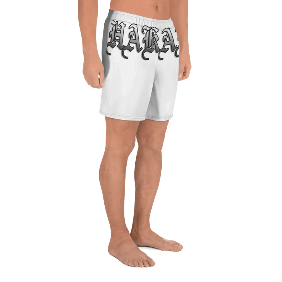 Unisex Athletic Shorts white/black design product image (3)