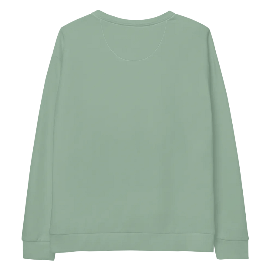 Plain Light Sage Green Soft Summer Unisex Recycled Polyester Heavyweight Premium Sweatshirt by Treasure Pie product image (10)