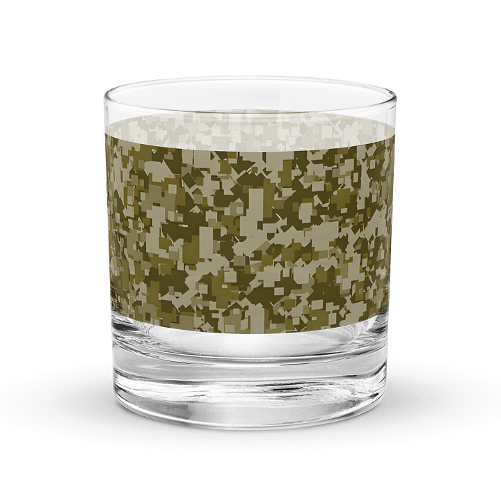 Pixelated Camo Rocks Glass product image (1)