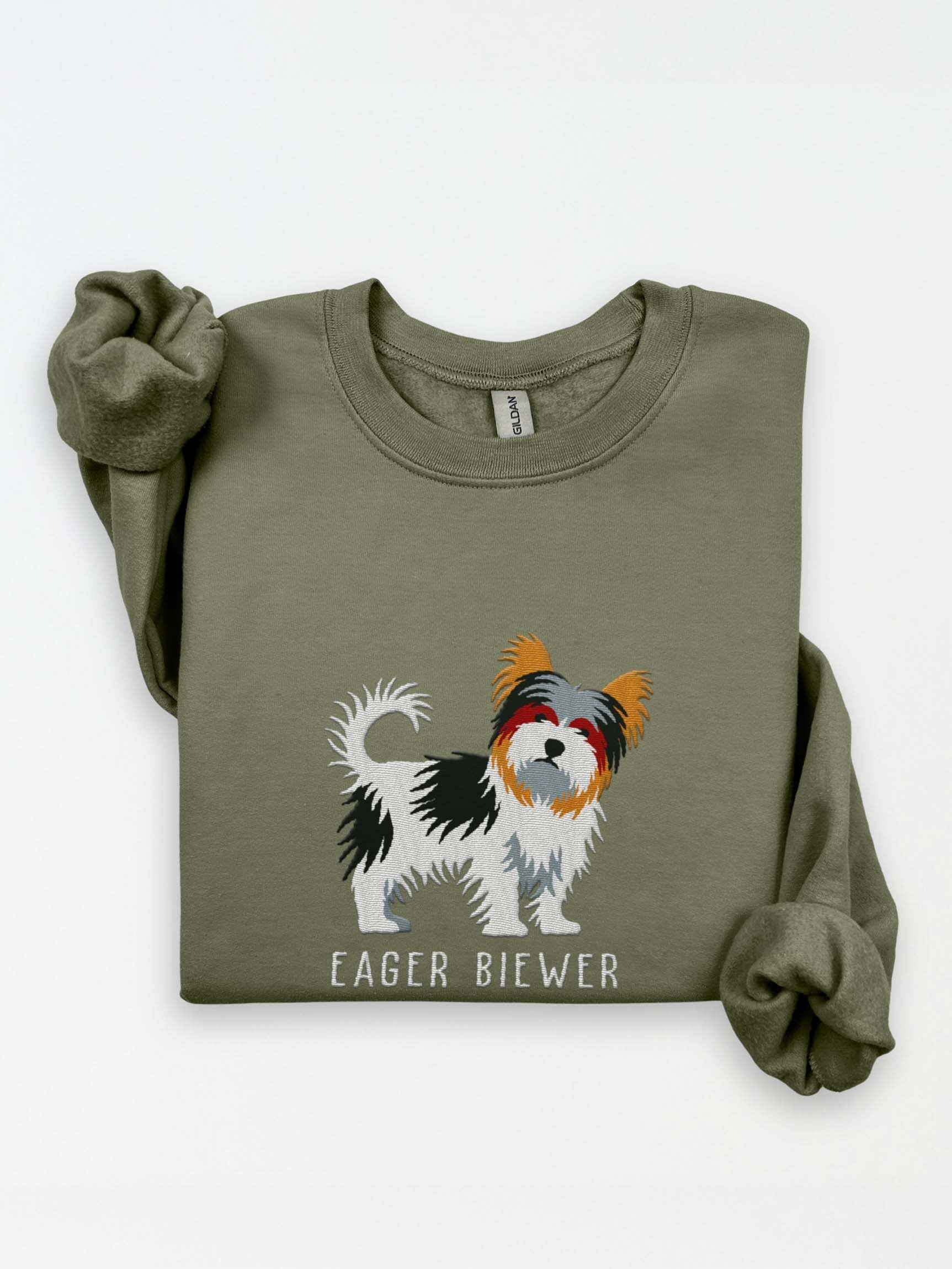 Eager Biewer Sweatshirt (Embroidered) of a Biewer Terrier product image (1)