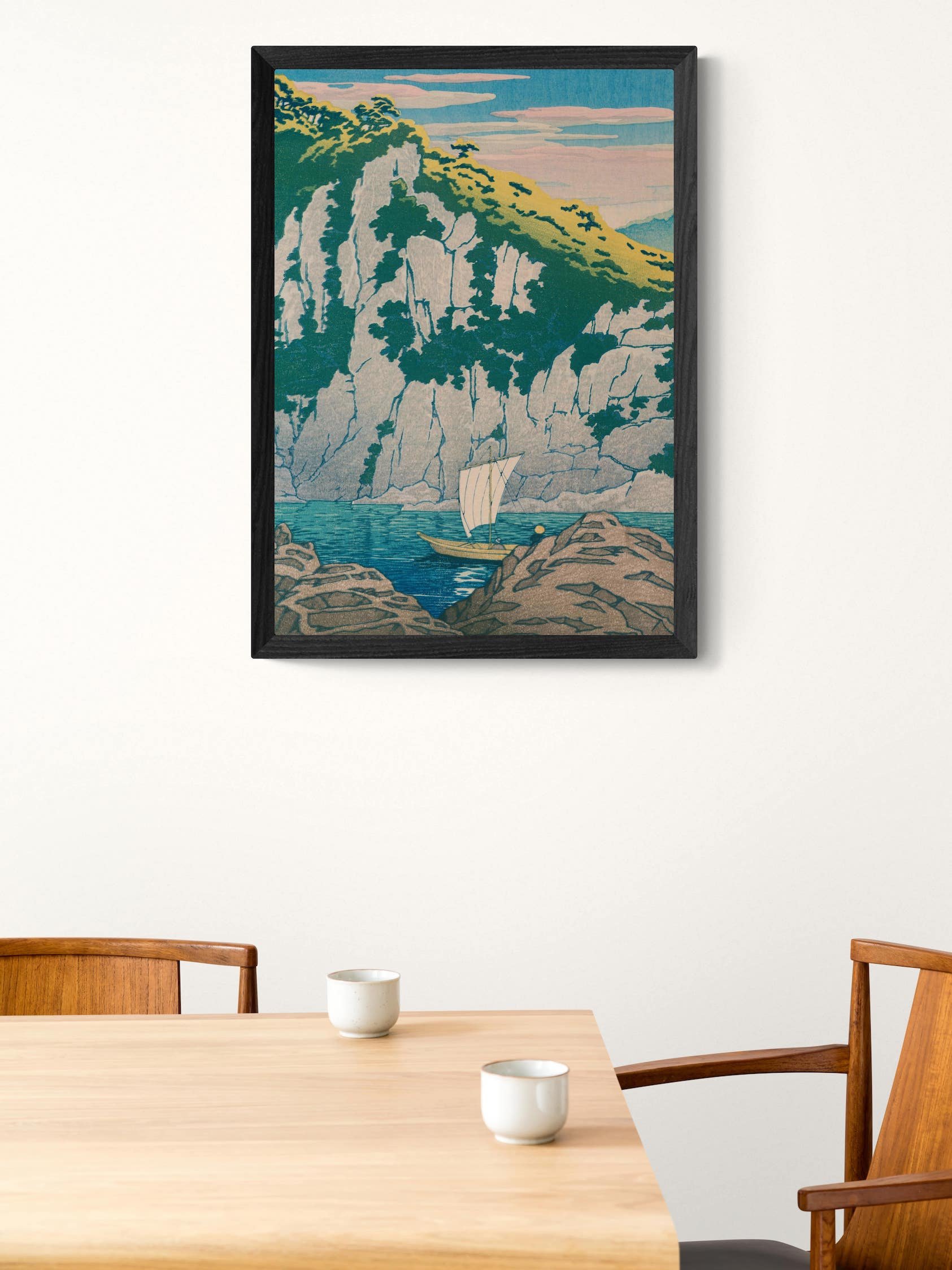 Horai rock in the Kiso River - Kawase Hasui product image (1)