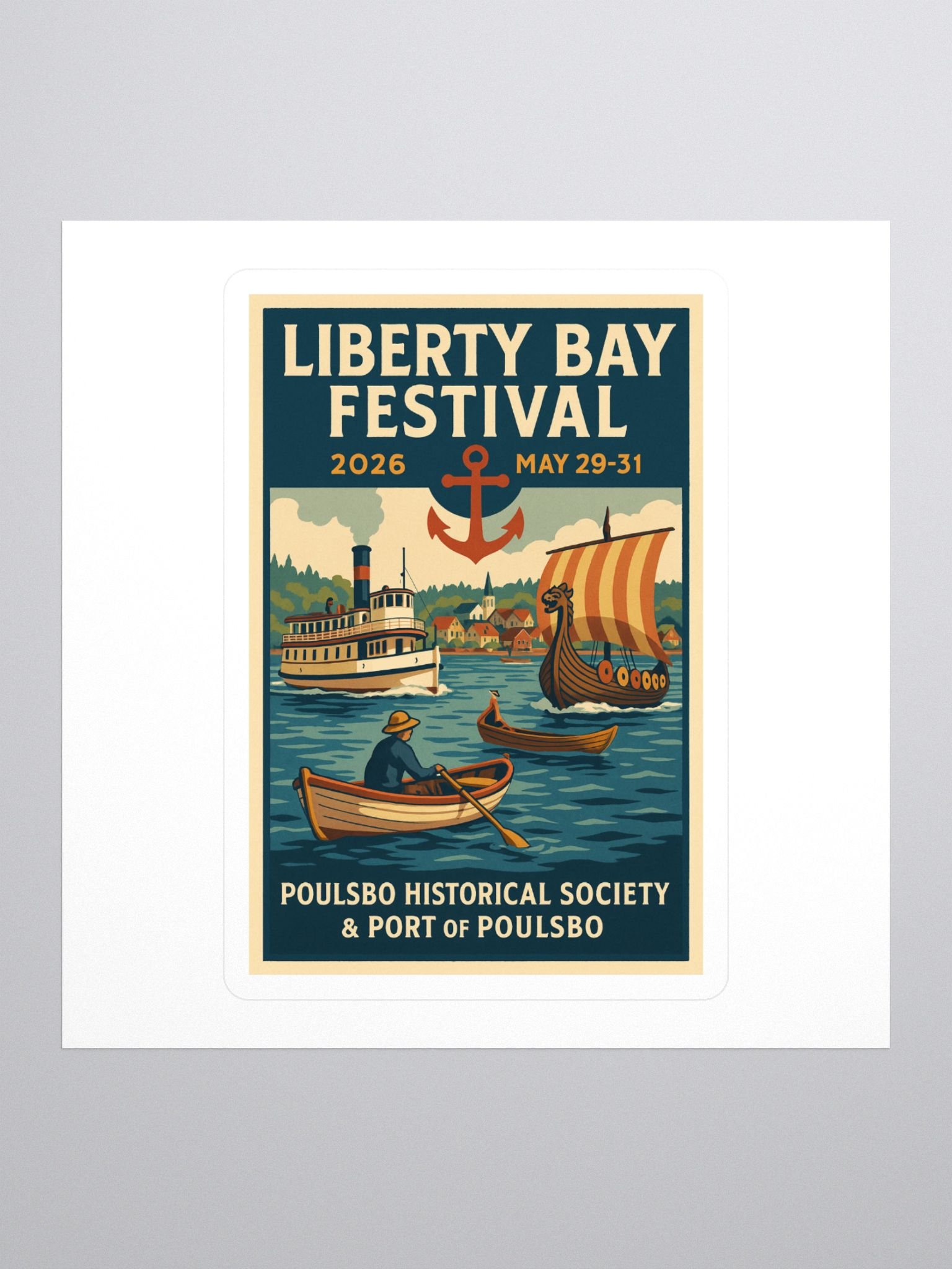 Liberty Bay Festival Kiss Cut Stickers product image (1)