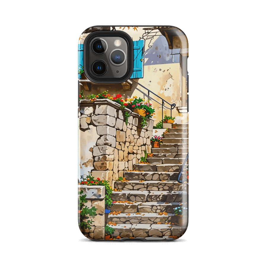 Mediterranean Rustic Village Stonework iPhone Case product image (49)