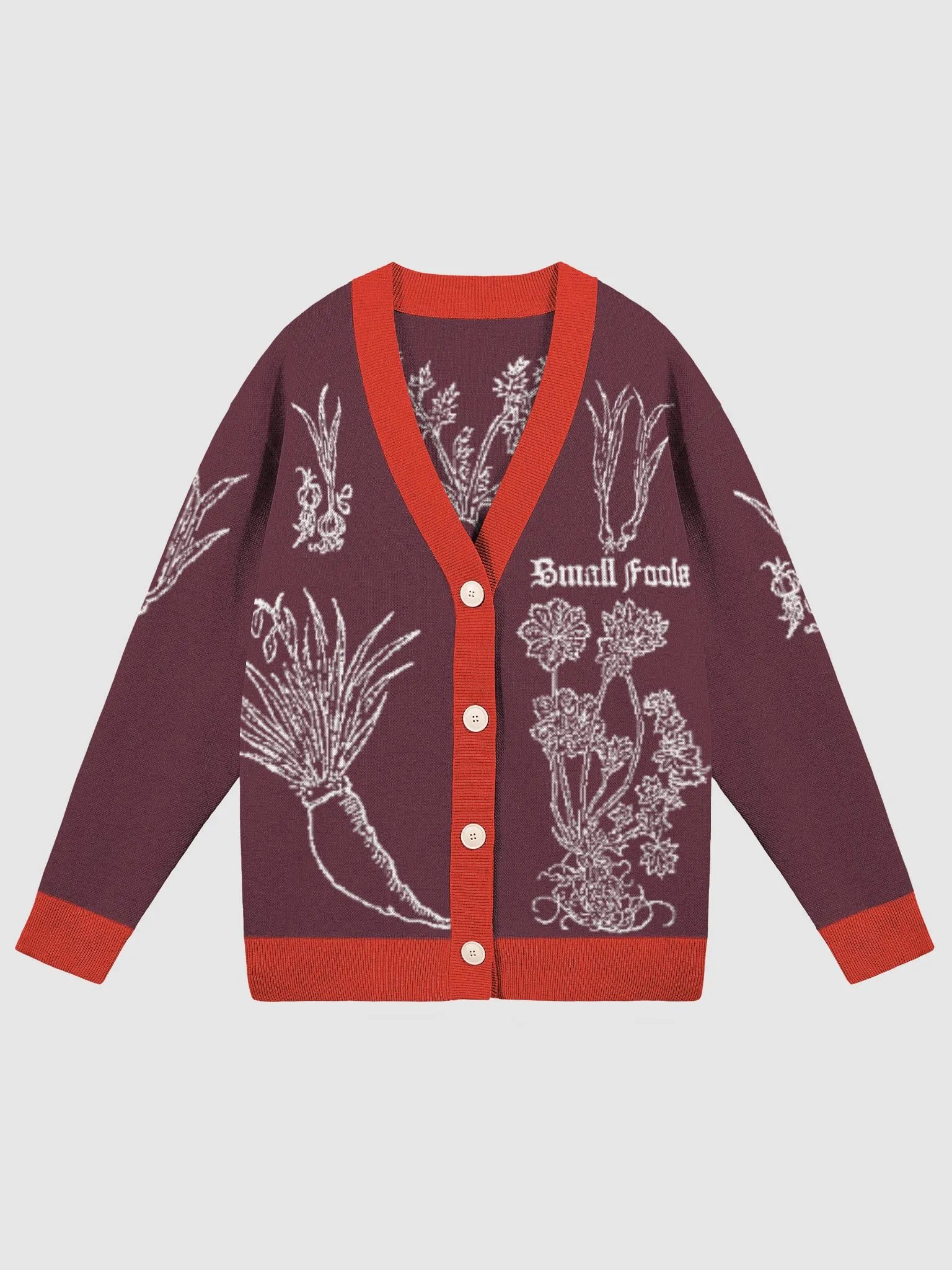 16th Century Herbology Treatise Cardigan - Wine product image (1)